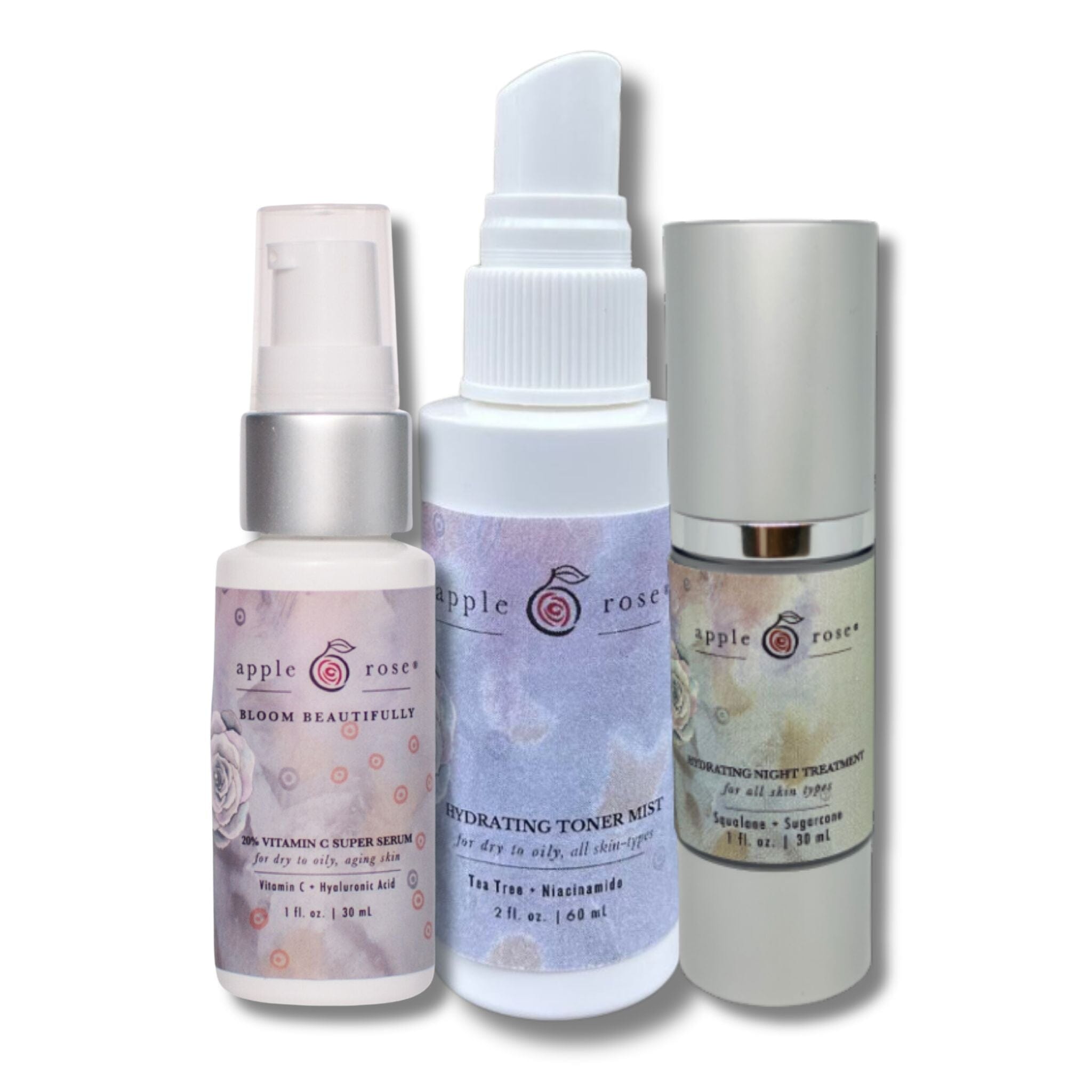 Day/Night Hydration Bundle from Apple Rose Beauty natural and organic skin care and organic beauty