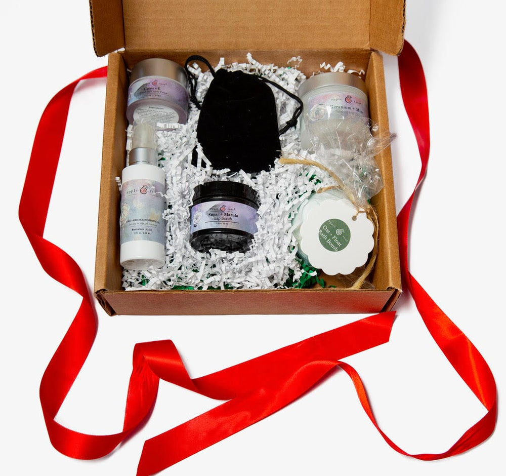 Valentine's Gift Set from Apple Rose Beauty natural and organic skin care and organic beauty