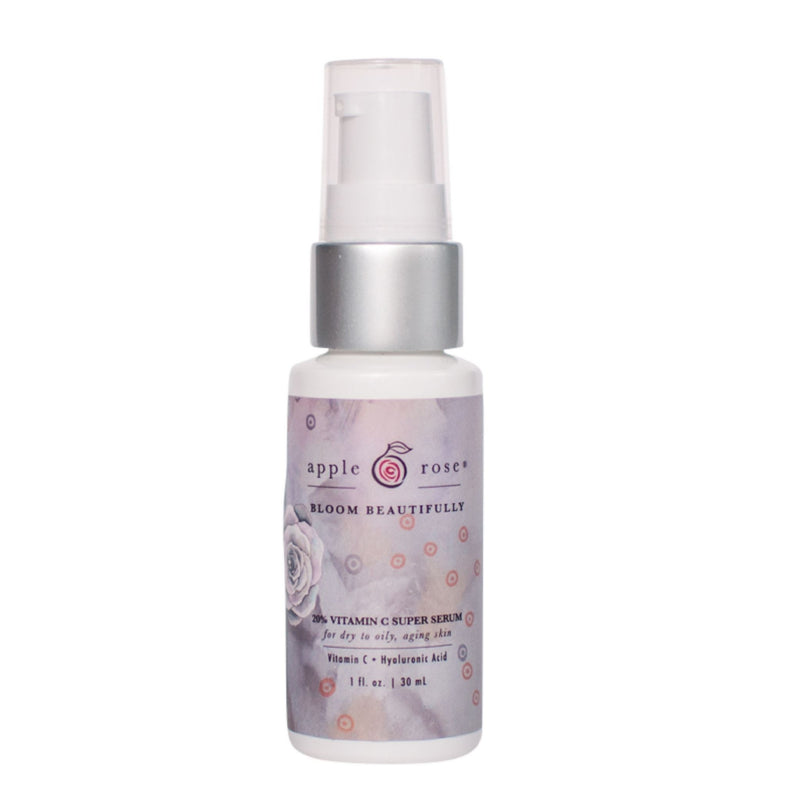 Bloom Beautifully 20% Vitamin C Super Serum from Apple Rose Beauty natural and organic skin care and organic beauty