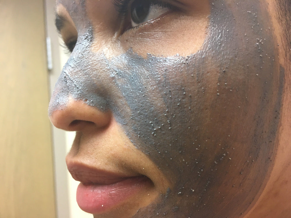Charcoal + Hibiscus Exfoliating Mask from Apple Rose Beauty natural and organic skin care and organic beauty