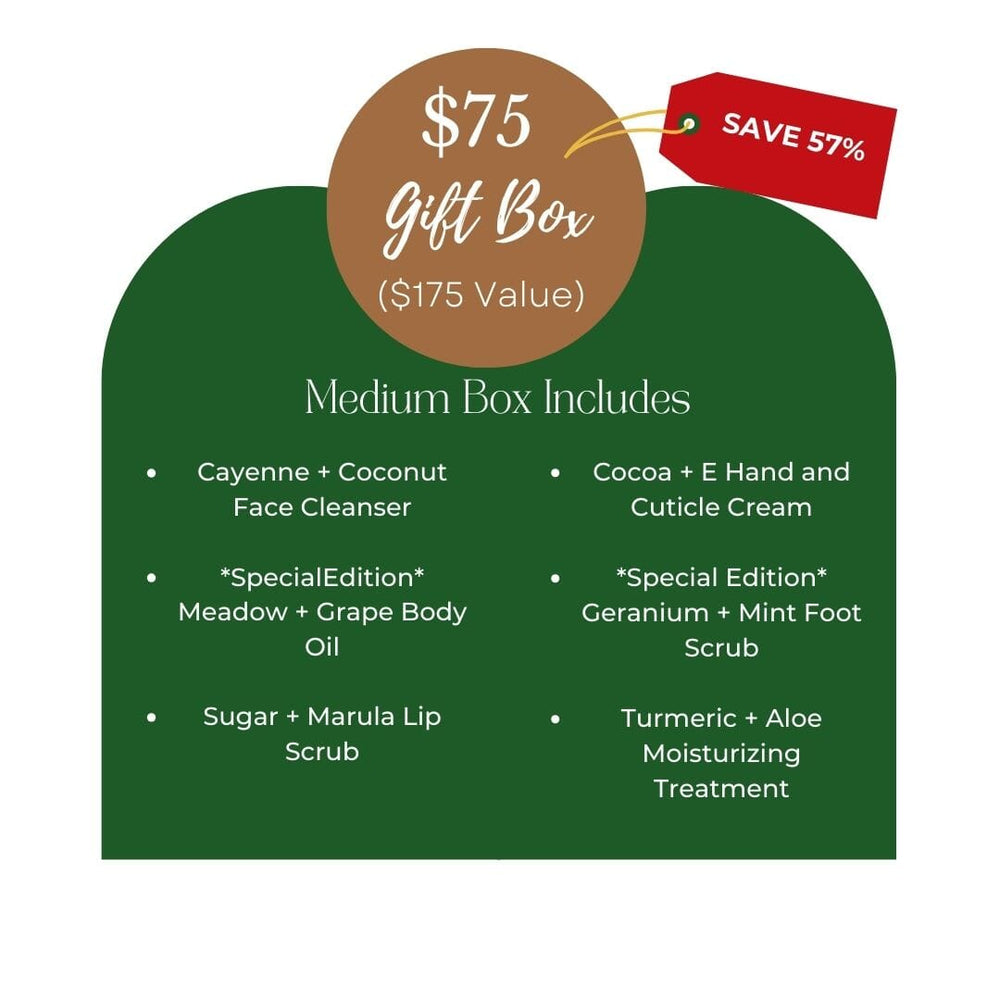 Holiday Gift Box from Apple Rose Beauty natural and organic skin care and organic beauty